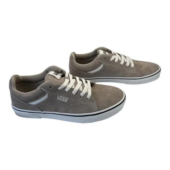Vans Seldan Men's Suede Lace-Up Vulcanized Sole Shoes Atmosphere White Size 9.5M
