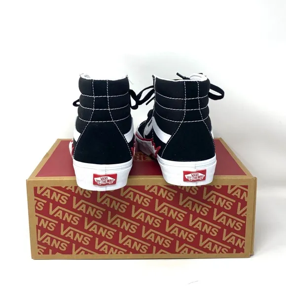 VANS Sk8-Hi Bolt Skate Shoes Suede Canvas Women's Sneakers Black Red VN0A5JIVBRR