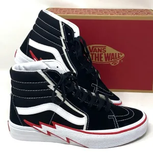 VANS Sk8-Hi Bolt Skate Shoes Suede Canvas Women's Sneakers Black Red VN0A5JIVBRR