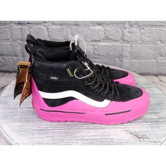 Vans Sk8-Hi Dip MTE-2 Black Pink High Tops Boots Men 7 Women 8.5 Tried On No Box