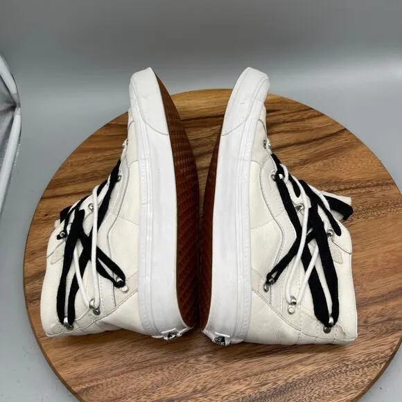 Vans Sk8-Hi Echo DX Shoes Mens Size 12 White/White Comfort Skate Sneakers