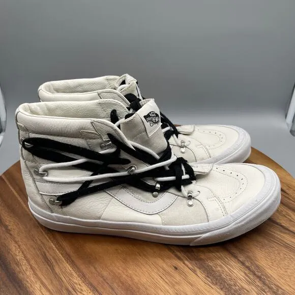 Vans Sk8-Hi Echo DX Shoes Mens Size 12 White/White Comfort Skate Sneakers