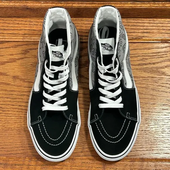 Vans Sk8 Hi Paisley Gray True White Shoes