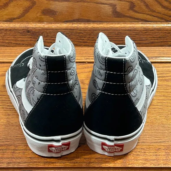 Vans Sk8 Hi Paisley Gray True White Shoes