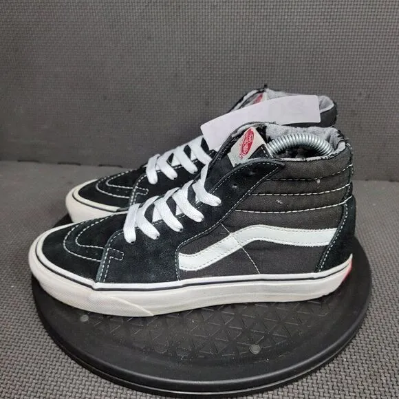 Vans SK8-Hi Shoes Youth Sz 6 Black White Suede Skate Sneakers