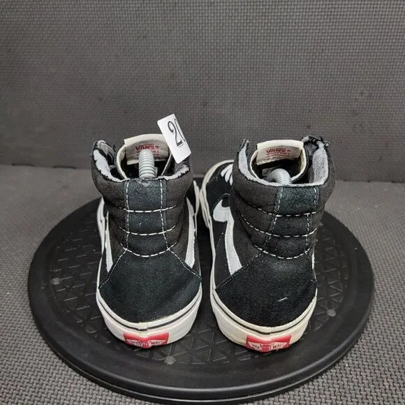 Vans SK8-Hi Shoes Youth Sz 6 Black White Suede Skate Sneakers