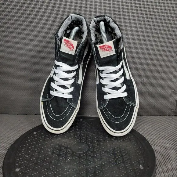 Vans SK8-Hi Shoes Youth Sz 6 Black White Suede Skate Sneakers