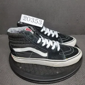 Vans SK8-Hi Shoes Youth Sz 6 Black White Suede Skate Sneakers