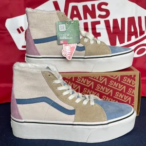 Vans Sk8-Hi TaperedPig Suede/Sherpa Multi CoVN0A7Q5PMULWMNS Platforms