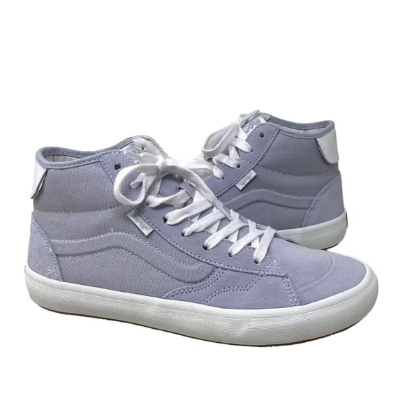 VANS Skate Lizzie Dusty Blue Shoe High Casual For Women Suede Canvas VN0A4BX1DSB