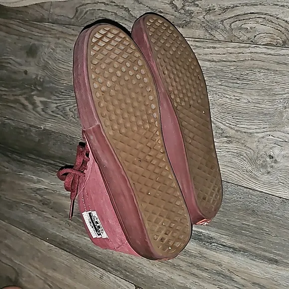 Vans Supreme Native American maroon suede sneakers high too lace up logo men8.5