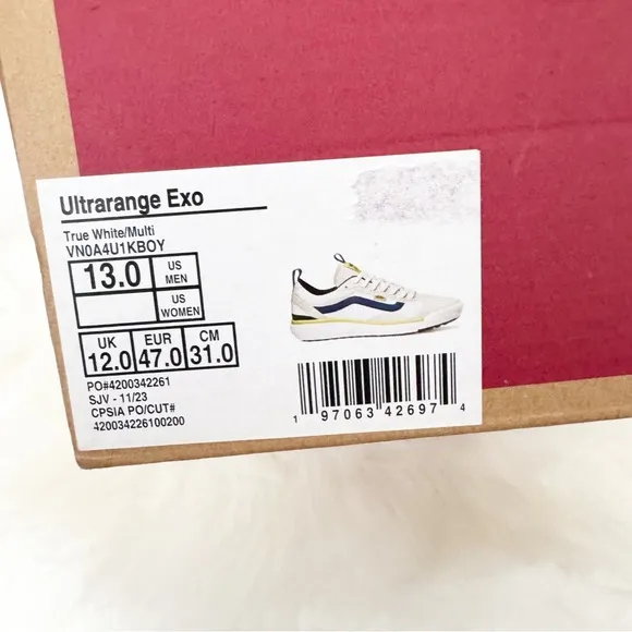 VANS Ultrarange EXO Shoes True White / Multi BRAND NEW