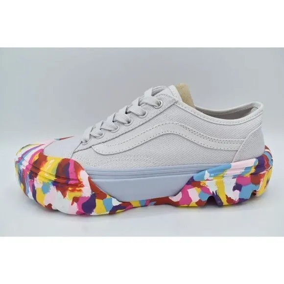 Vans Womens Size 7.5 Old Skool Rainbow Swirl Nimbus Cloud Tapered Sneaker Shoes