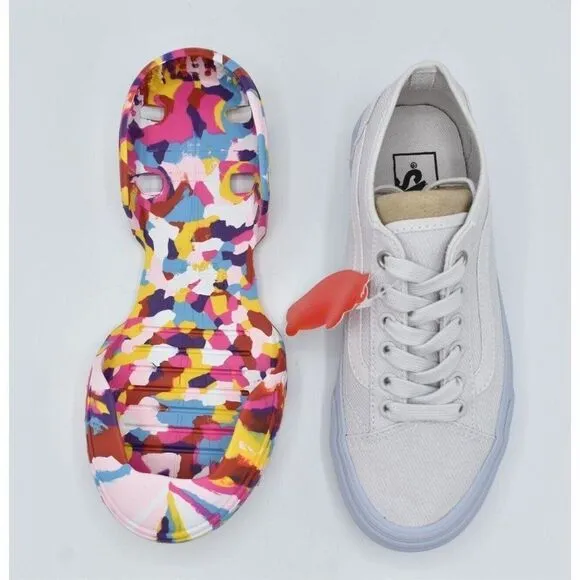 Vans Womens Size 7.5 Old Skool Rainbow Swirl Nimbus Cloud Tapered Sneaker Shoes