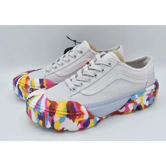 Vans Womens Size 7.5 Old Skool Rainbow Swirl Nimbus Cloud Tapered Sneaker Shoes