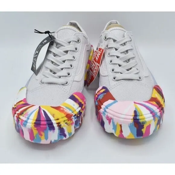 Vans Womens Size 7.5 Old Skool Rainbow Swirl Nimbus Cloud Tapered Sneaker Shoes