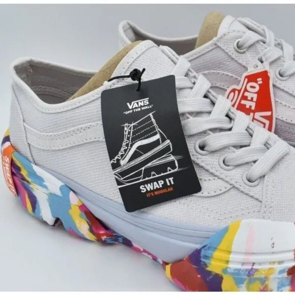 Vans Womens Size 7.5 Old Skool Rainbow Swirl Nimbus Cloud Tapered Sneaker Shoes