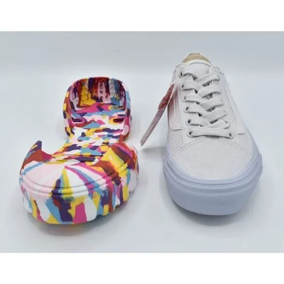 Vans Womens Size 7.5 Old Skool Rainbow Swirl Nimbus Cloud Tapered Sneaker Shoes