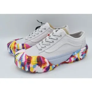 Vans Womens Size 7.5 Old Skool Rainbow Swirl Nimbus Cloud Tapered Sneaker Shoes