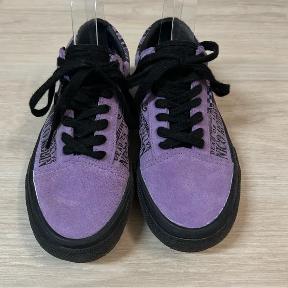 Vans X One Piece Old Skool Shoes Wanted Nico Robin  Purple Suede Mens Size 4.5