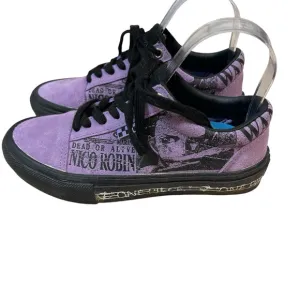Vans X One Piece Old Skool Shoes Wanted Nico Robin  Purple Suede Mens Size 4.5