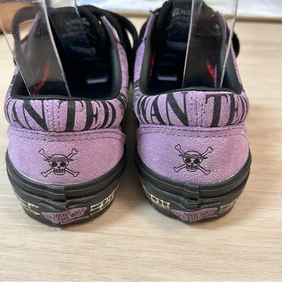 Vans X One Piece Old Skool Shoes Wanted Nico Robin  Purple Suede Mens Size 4.5