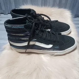 Vans sk8-hi slim italian black suede shoes