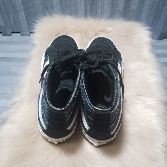 Vans sk8-hi slim italian black suede shoes