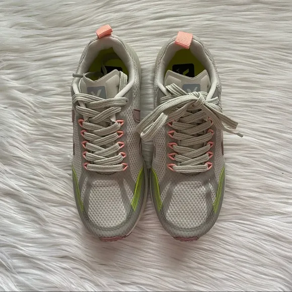 Veja Condor 2 Sneaker in Natural &amp; Parme &amp; Jaune-Fluo Running Shoes Size 36/5