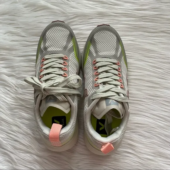 Veja Condor 2 Sneaker in Natural &amp; Parme &amp; Jaune-Fluo Running Shoes Size 36/5