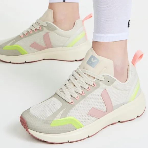 Veja Condor 2 Sneaker in Natural &amp; Parme &amp; Jaune-Fluo Running Shoes Size 36/5