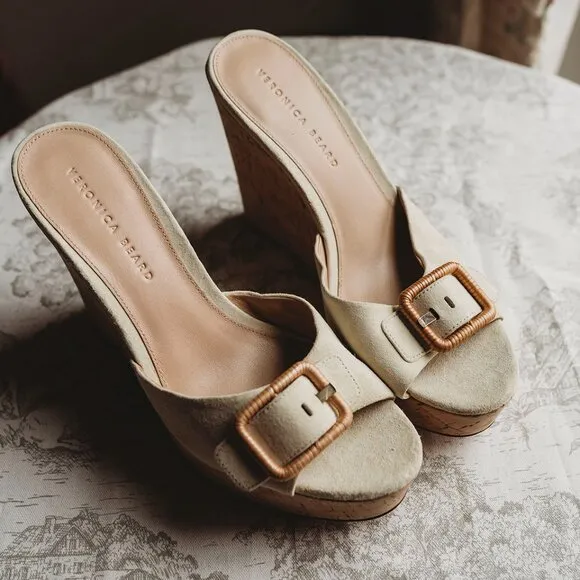 Veronica Beard Dali Espadrille Soft Yellow Suede Size 10 M New $320 Shoes NWOB