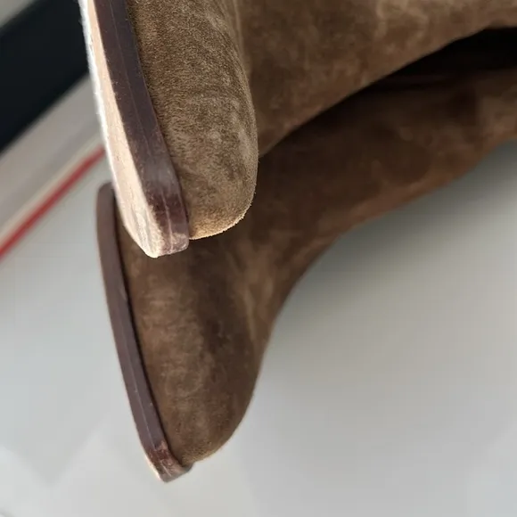 VERONICA BEARD women's logan suede bootie in hazelwood brown size 6