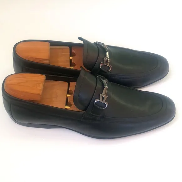 Versace Authentic Mens Black Dress Shoes, Size 41