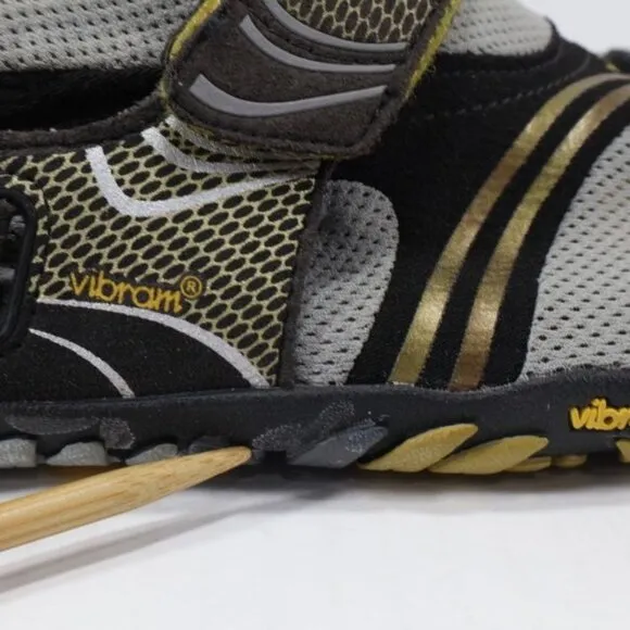 Vibram FiveFingers Shoes Mens 42 (US 9-9.5) Black Gold Komodosport Barefoot