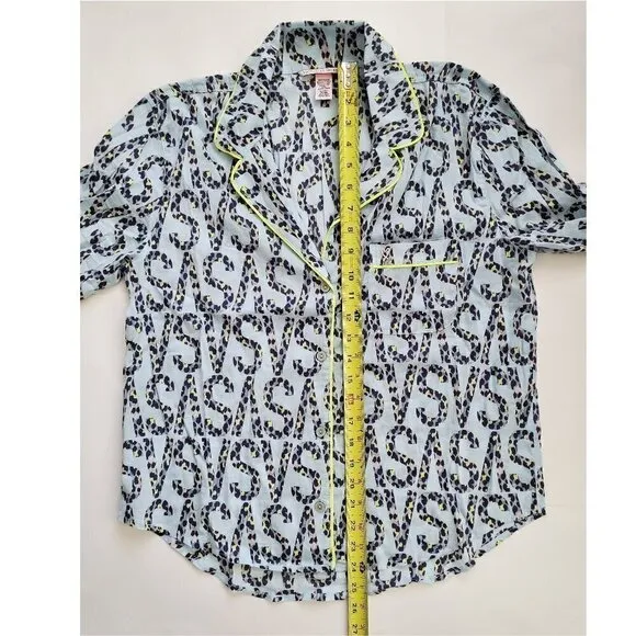 Victoria's Secret Rare Cheetah Leopard Logo Print Modal Pajama Set PJs Small