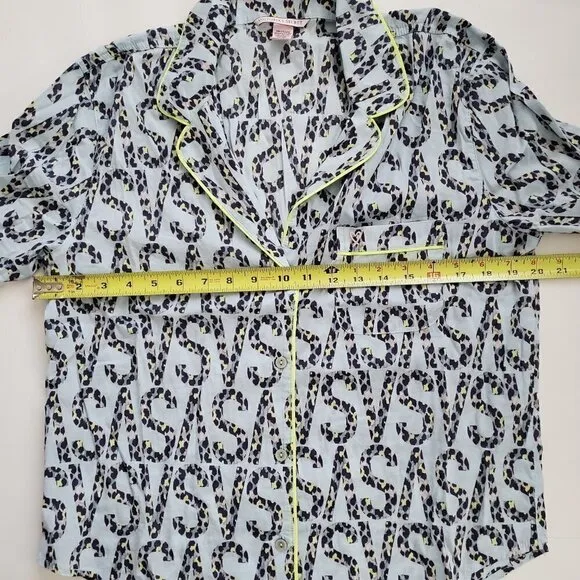 Victoria's Secret Rare Cheetah Leopard Logo Print Modal Pajama Set PJs Small