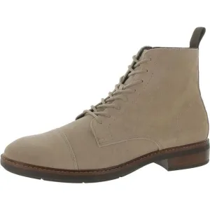 Vince Camuto Mens ferko Beige Suede Combat &amp; Lace-Up Boots Shoes New