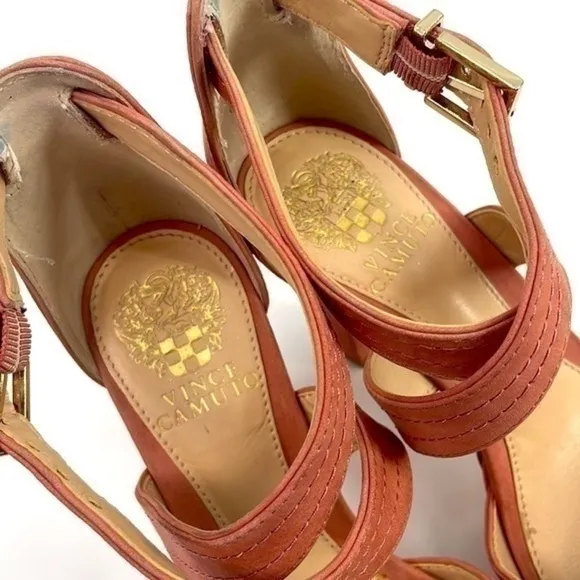 Vince Camuto pink suede platform shoes size 7 “Shayla”