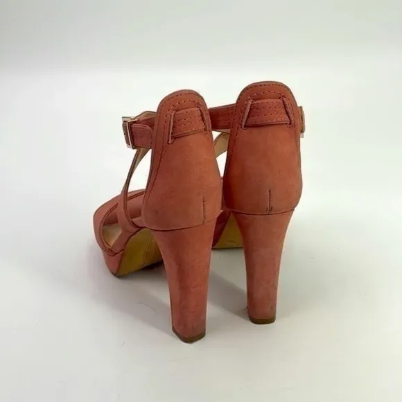 Vince Camuto pink suede platform shoes size 7 “Shayla”
