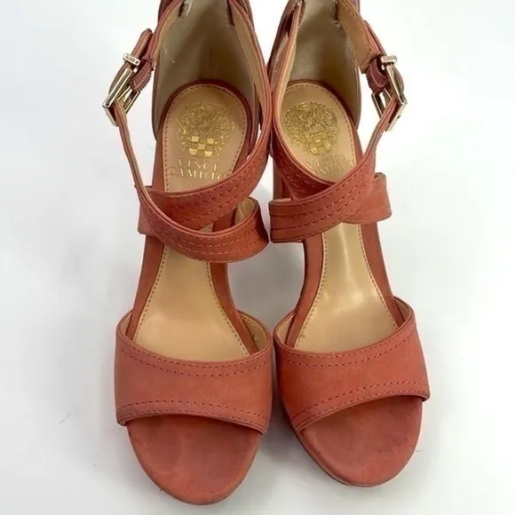 Vince Camuto pink suede platform shoes size 7 “Shayla”