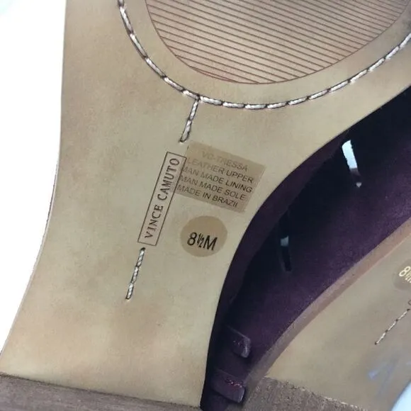 Vince Camuto Purple Suede Open Toe Booties 8.5M