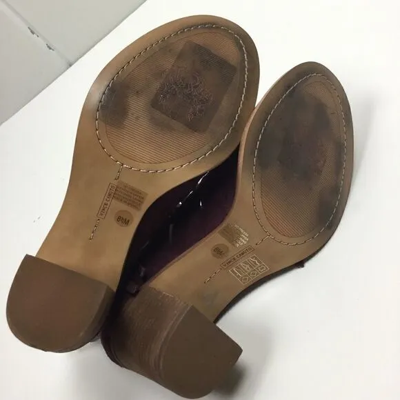 Vince Camuto Purple Suede Open Toe Booties 8.5M