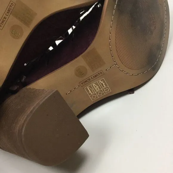 Vince Camuto Purple Suede Open Toe Booties 8.5M