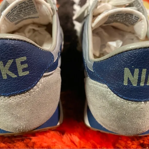 Vintage 1980’s Nike Diablo Men’s 6 Gray Blue Waffle Gum Sole EUC