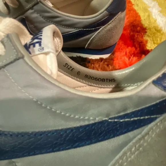 Vintage 1980’s Nike Diablo Men’s 6 Gray Blue Waffle Gum Sole EUC