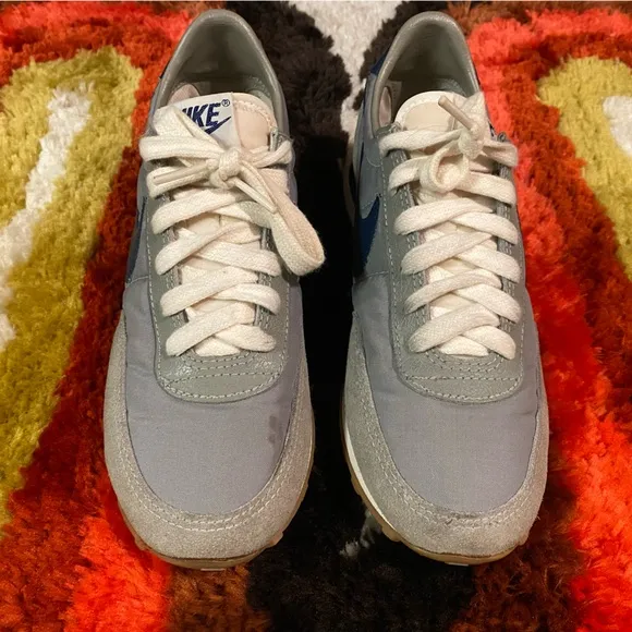 Vintage 1980’s Nike Diablo Men’s 6 Gray Blue Waffle Gum Sole EUC