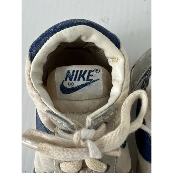 VINTAGE 1983 NIKE Tyro Athletic Shoes Made in Korea Nylon Suede Toddler Sz 5?