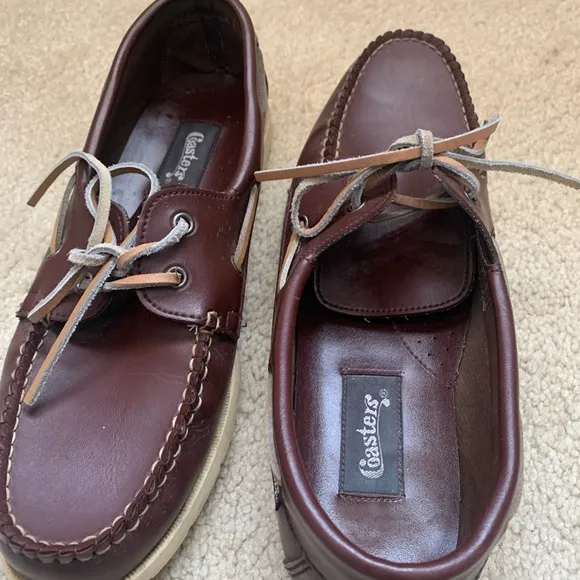 Vintage Coaster’s Leather Deck Boat Shoes Loafers