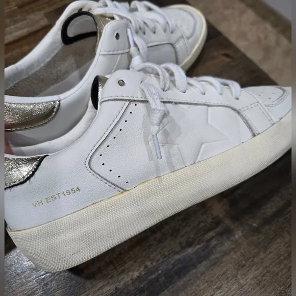 Vintage Havana Reflex White Leather Star Sneakers